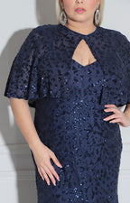 Vestido azul con lentejuela - VESTIDO XL Boutiquemirel 