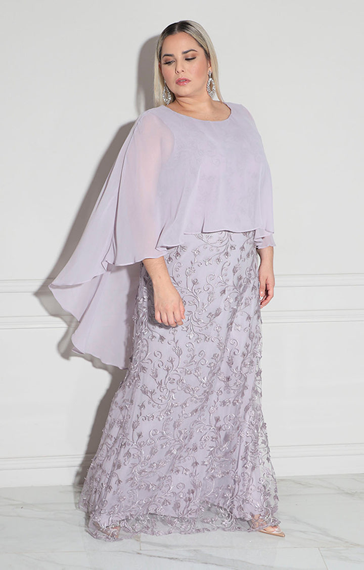 Vestido de gala lila