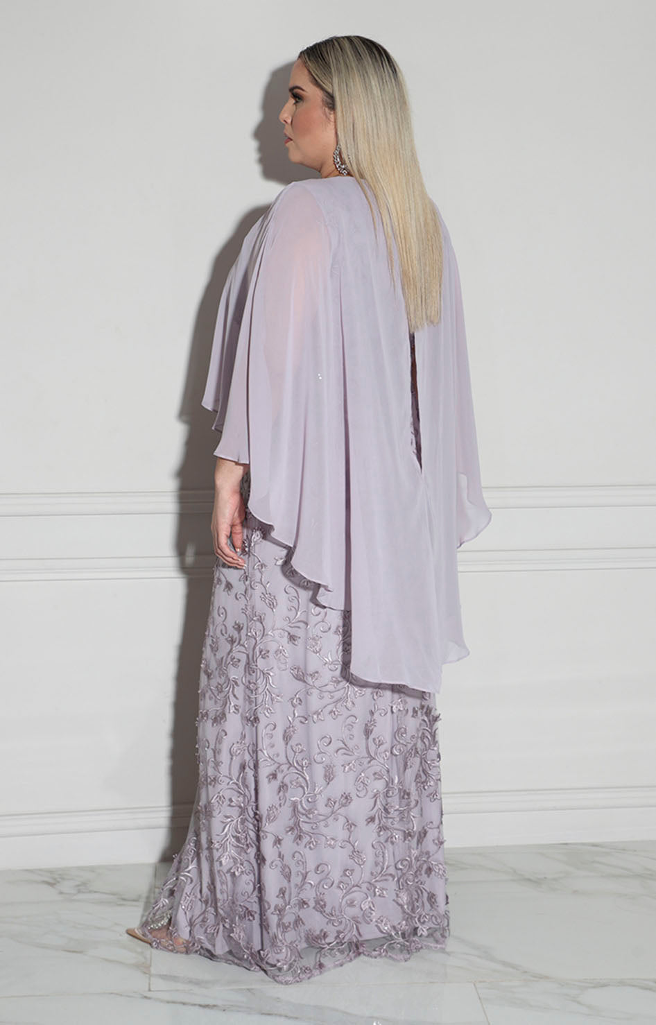 Vestido de gala lila