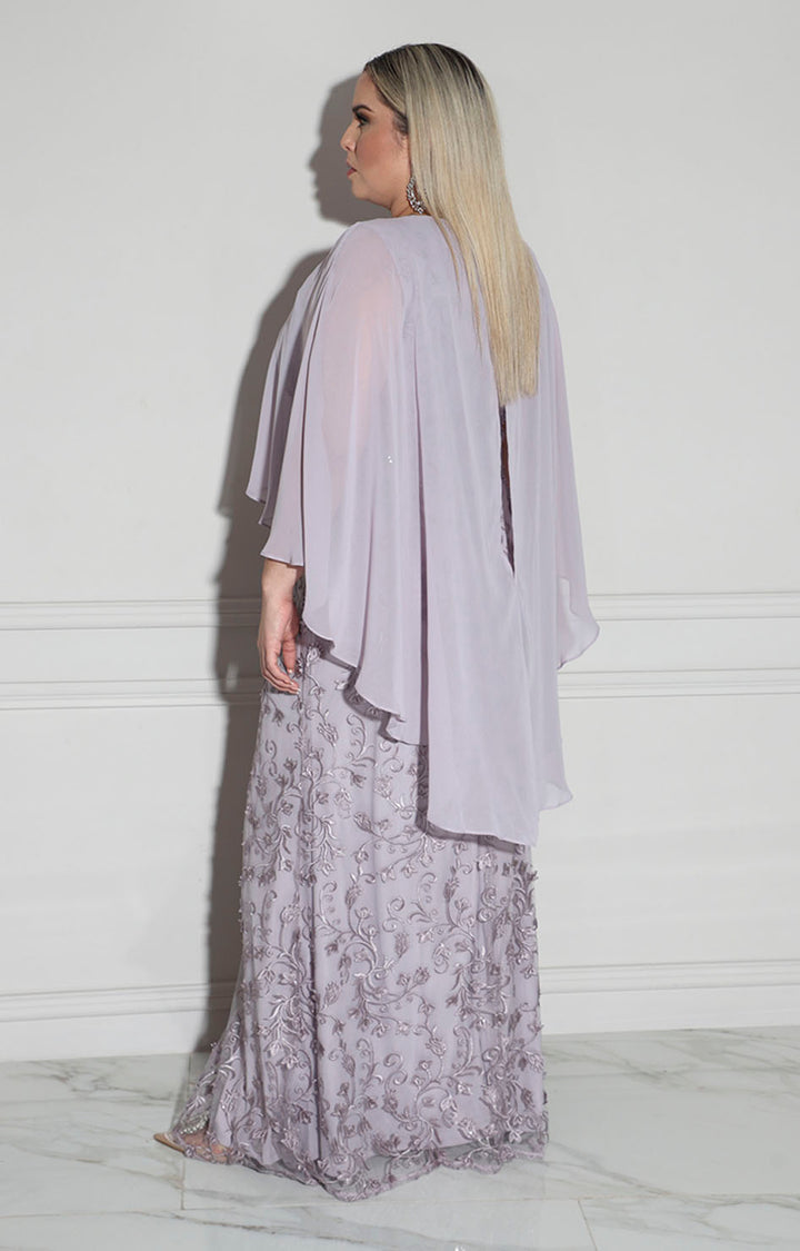 Vestido de gala lila