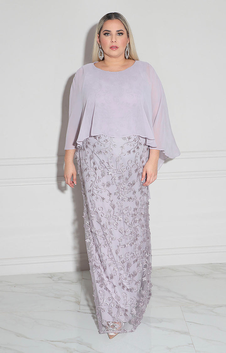 Vestido de gala lila