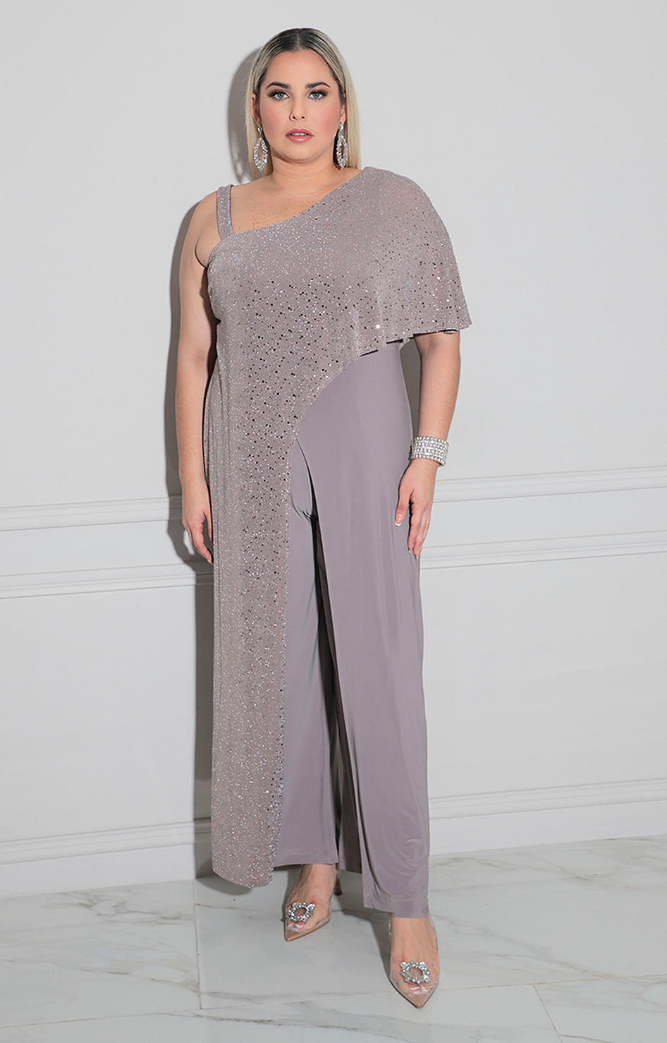 Palazzo beige de gala