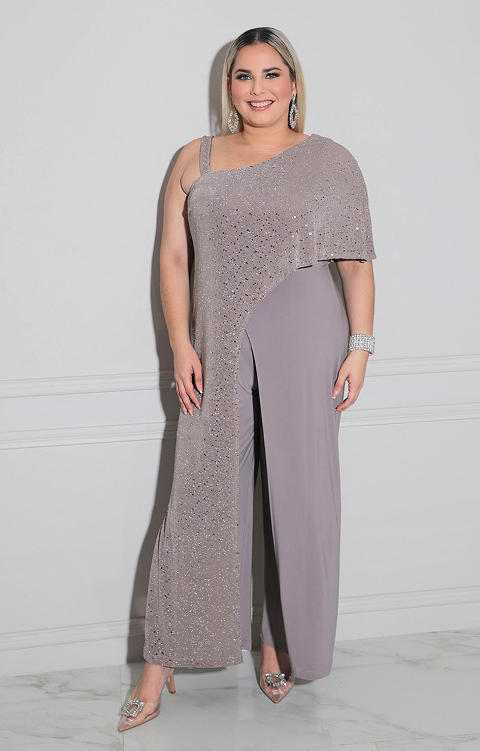 Palazzo beige de gala