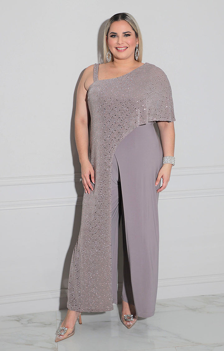 Palazzo beige de gala