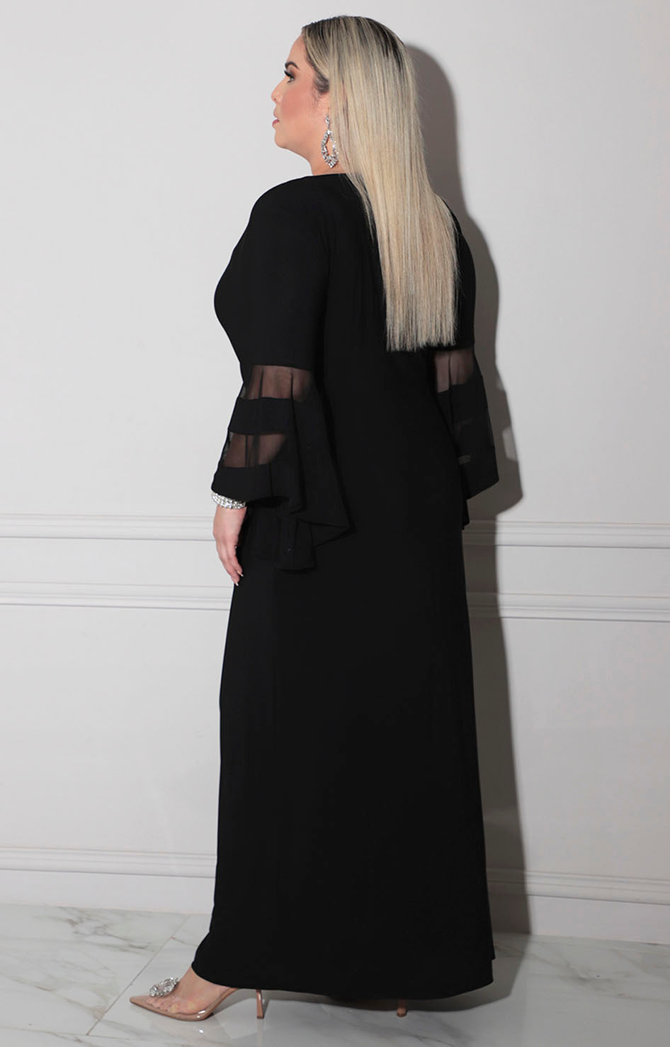 Vestido formal negro