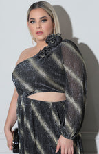 Vestido negro con dorado - VESTIDO XL Boutiquemirel 