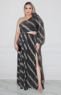 Vestido negro con dorado - VESTIDO XL Boutiquemirel 