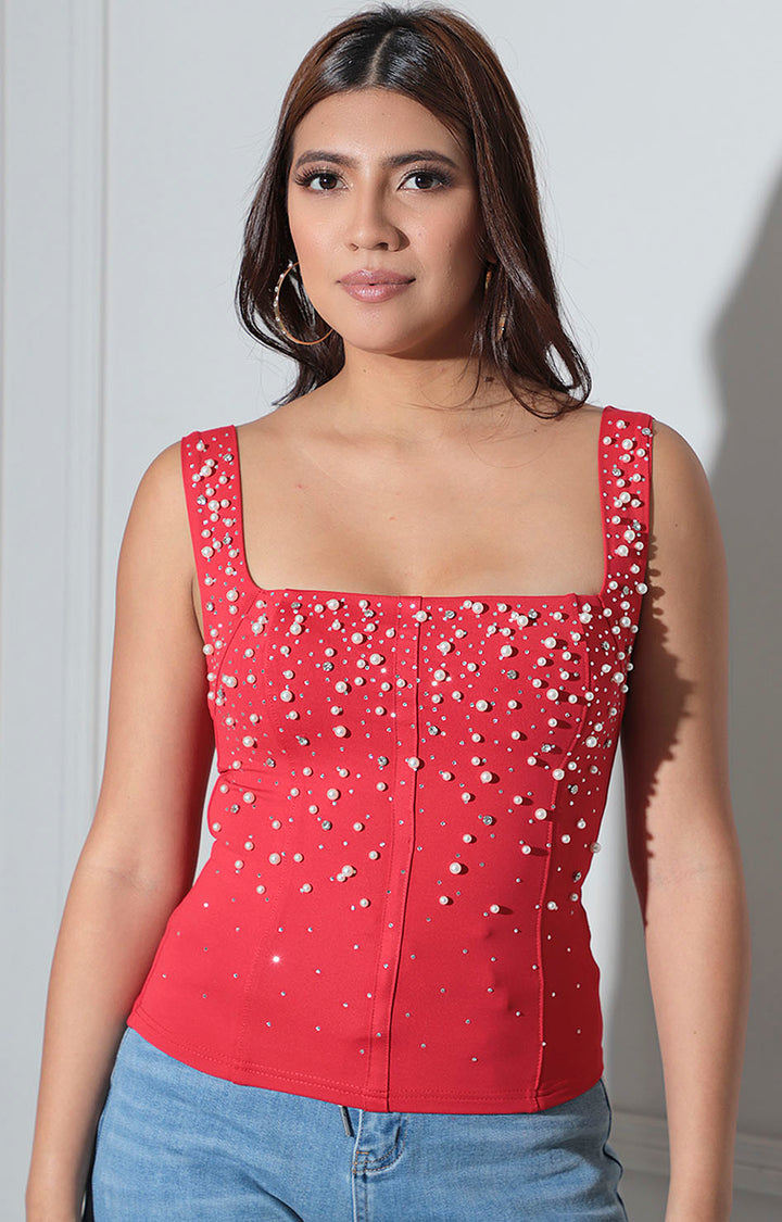 Blusa roja de tirantes
