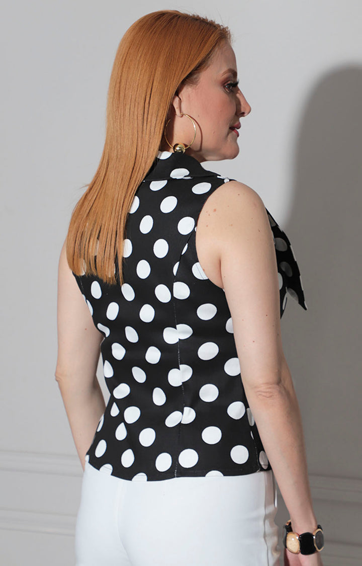 Blusa negra polka-dots