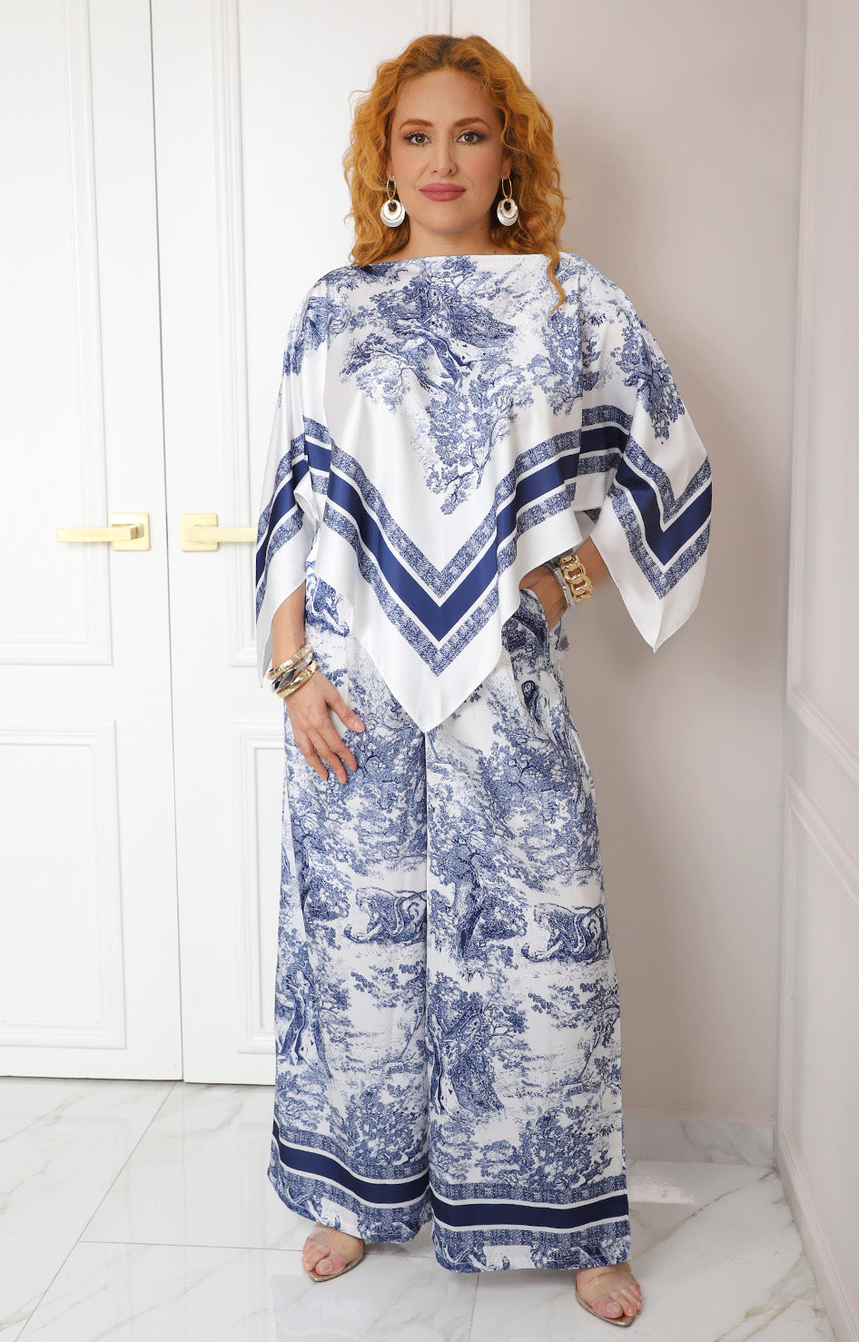 Conjunto estampado toile azul