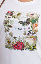 Blusa blanca estampada