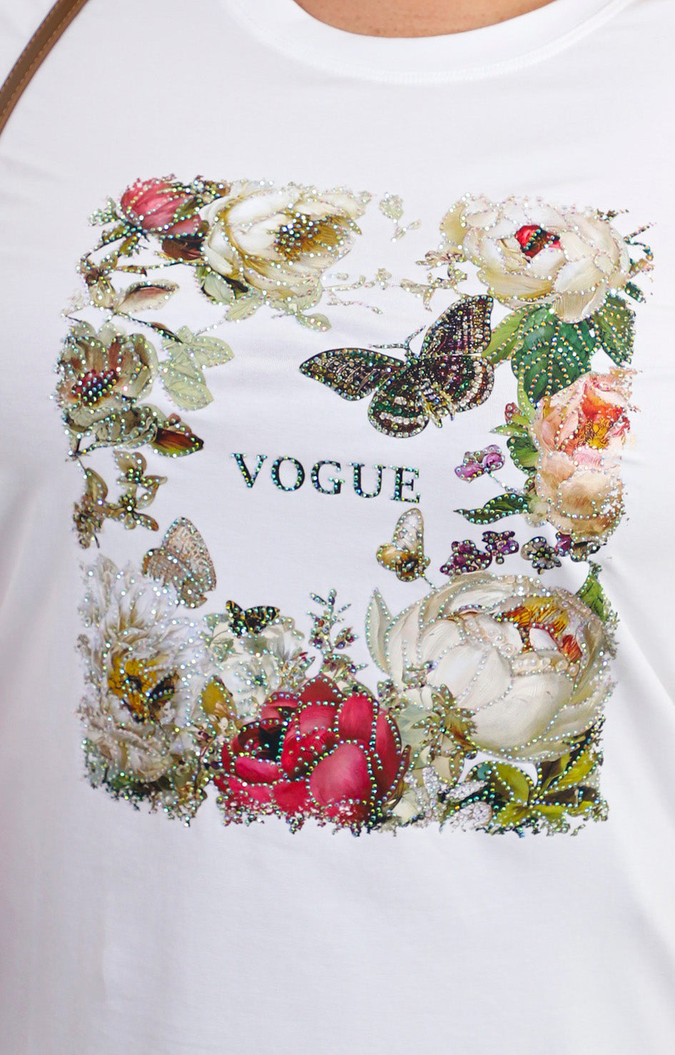 Blusa blanca estampada