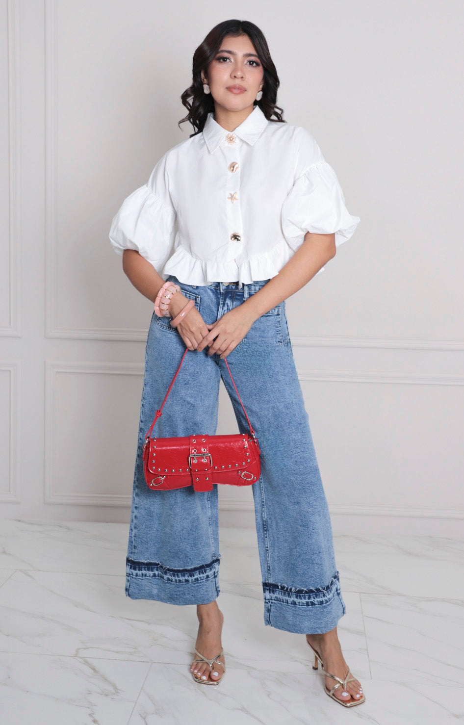 Blusa con manga globo - BLUSAS REGULAR Boutiquemirel 
