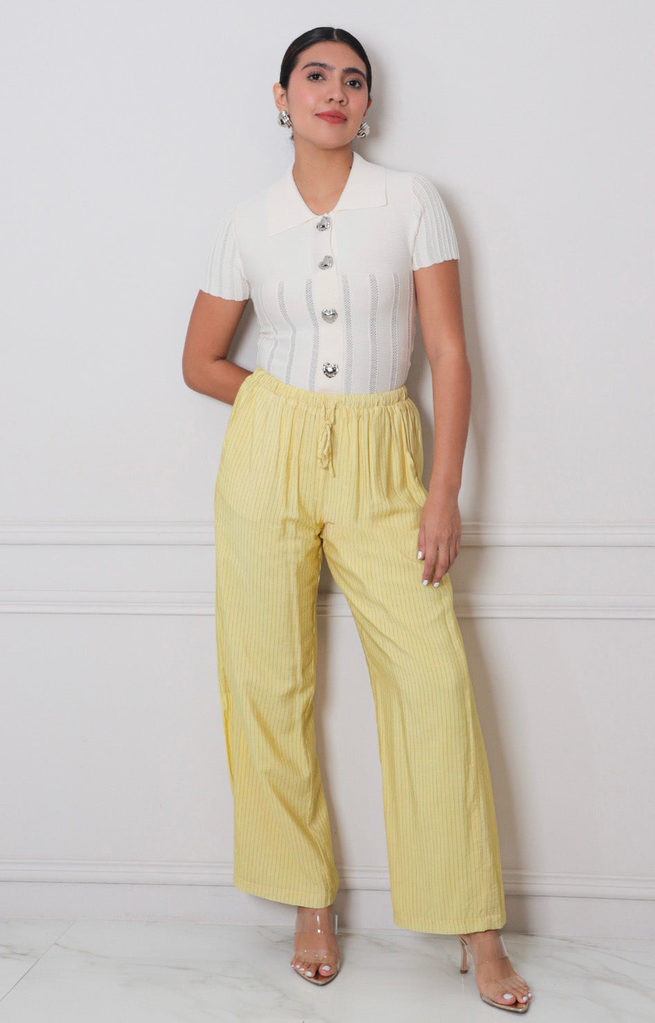 Pantalòn amarillo - PANTALON REGULAR Boutiquemirel 