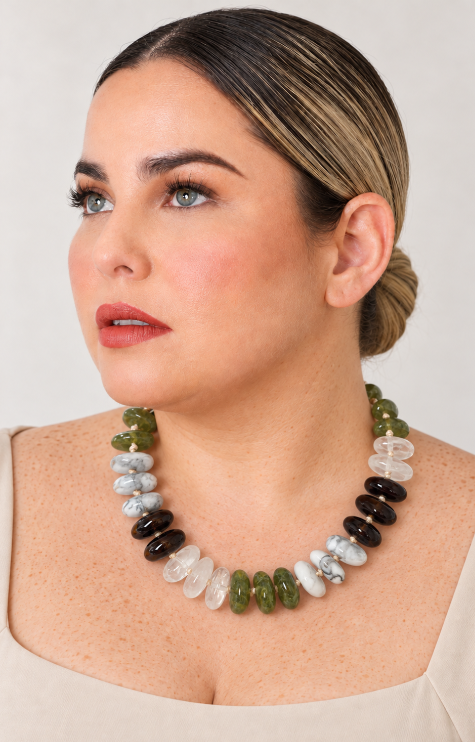 Collar de cuentas tipo disco