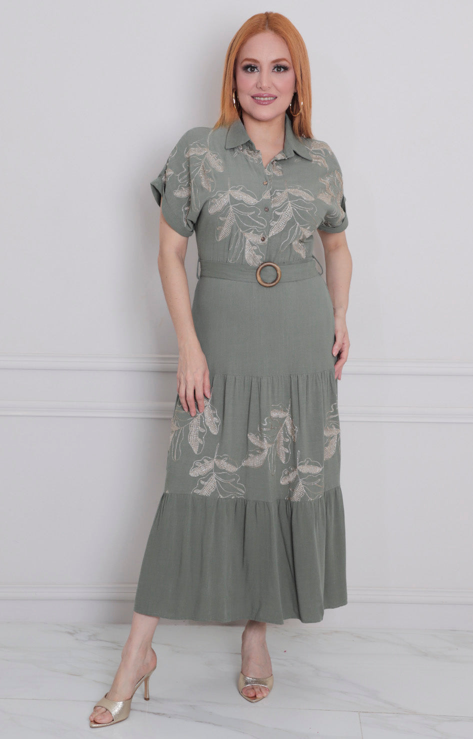 Vestido estampado con cinturòn - VESTIDO LARGO REGULAR Boutiquemirel 