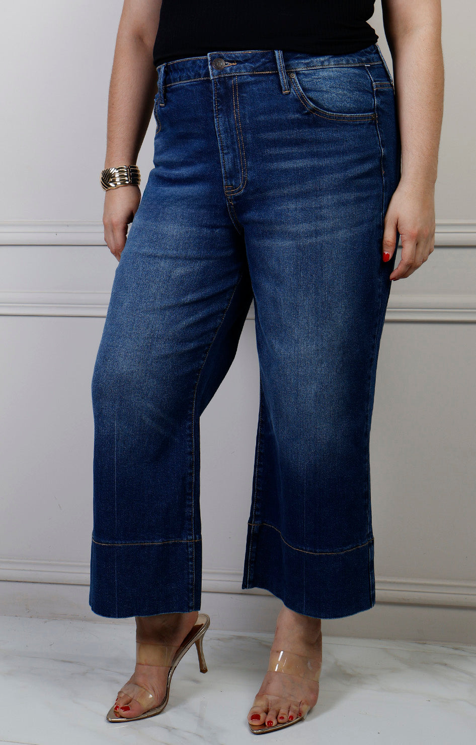 Pantalón de mezclilla curvy Boutiquemirel en color azul clásico