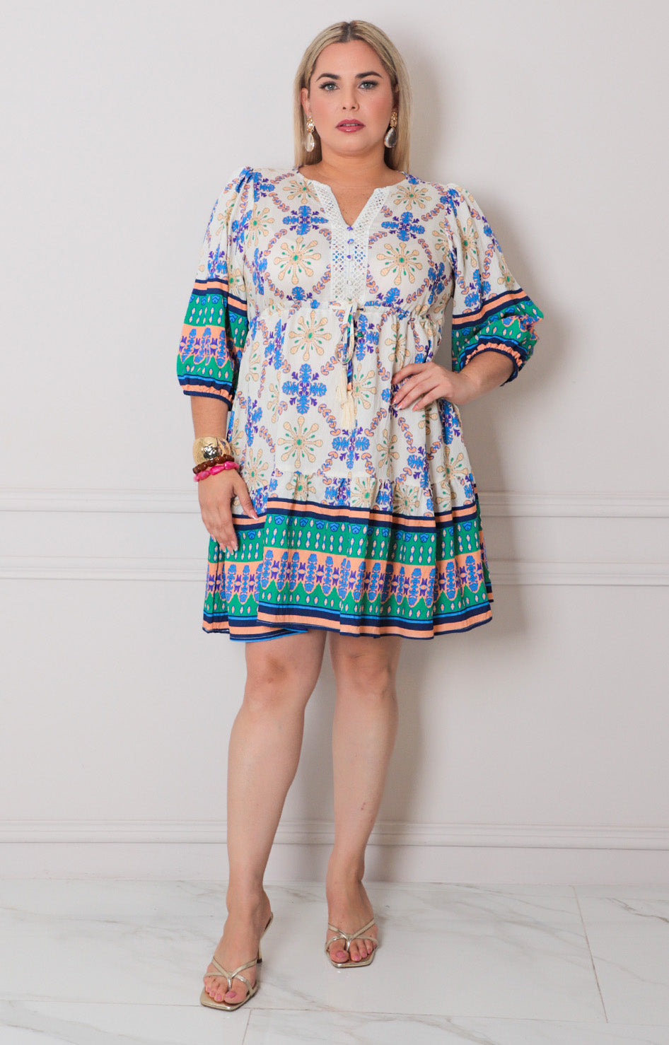 Vestido corto estampado - VESTIDO CORTO CURVY Boutiquemirel 