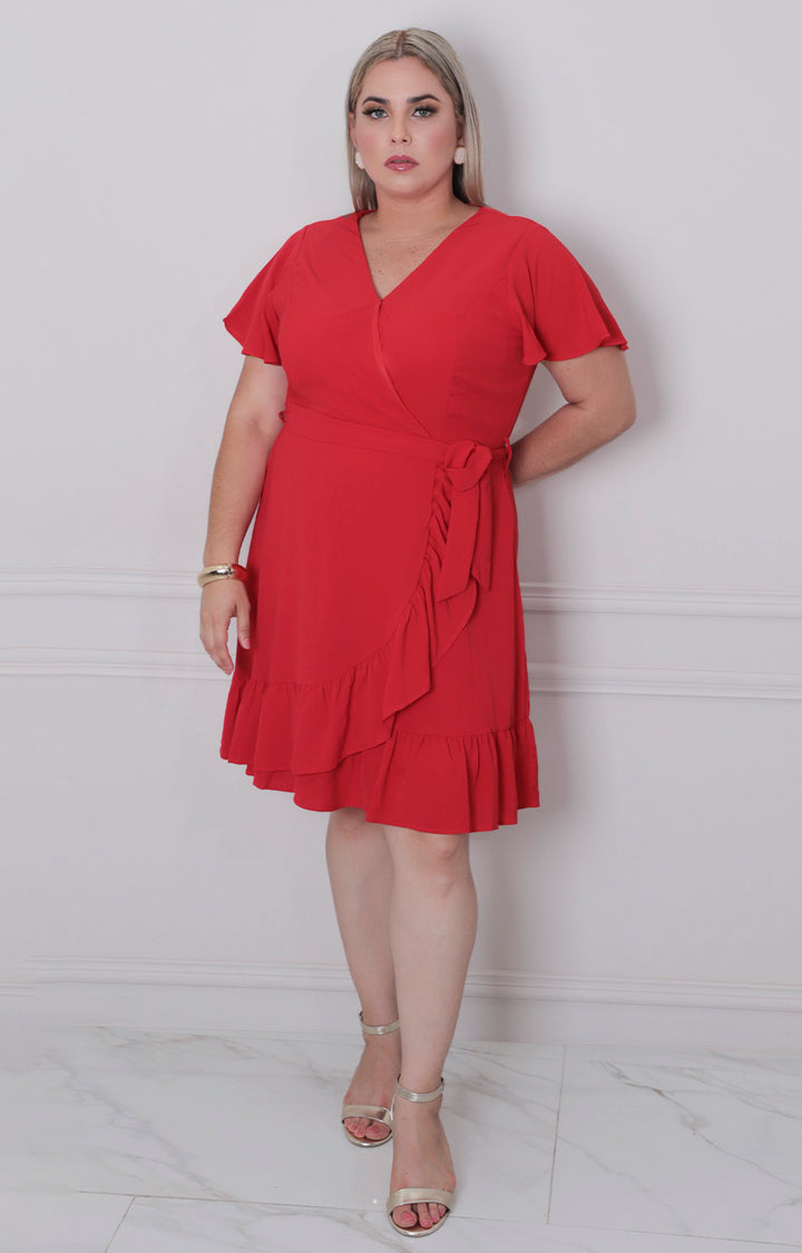 Vestido corto con volante - VESTIDO CORTO CURVY Boutiquemirel 