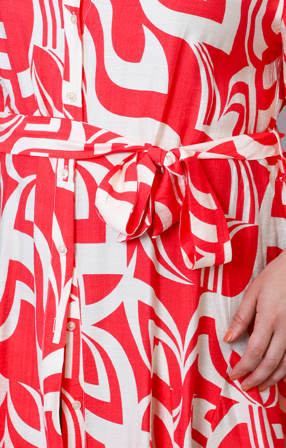 Vestido estampado con lazo