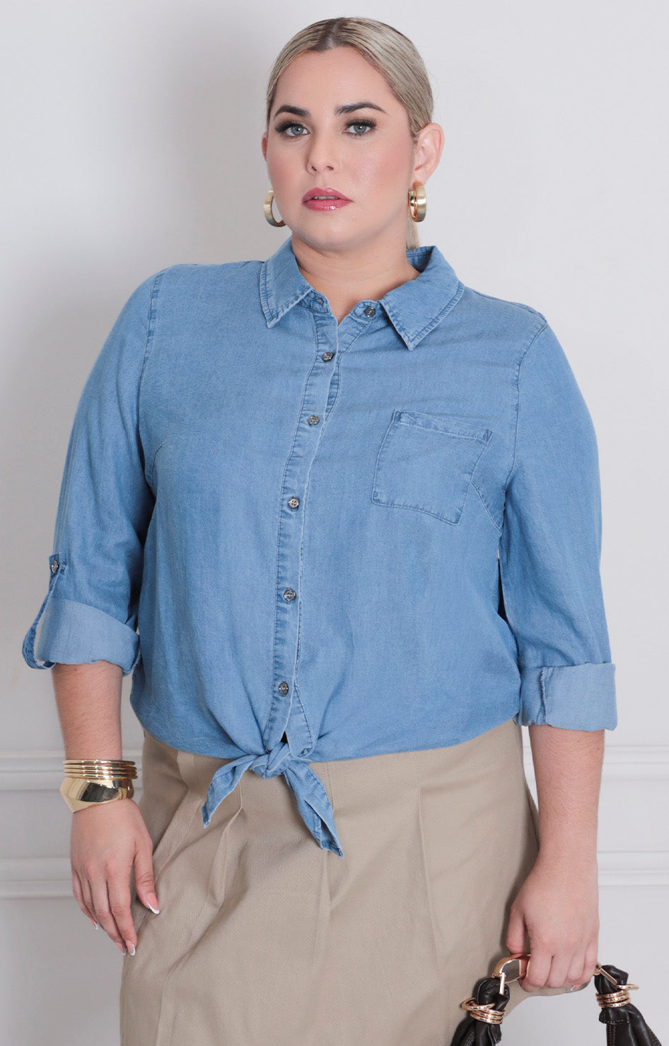 Blusa de mezclilla - BLUSAS CURVY Boutiquemirel 