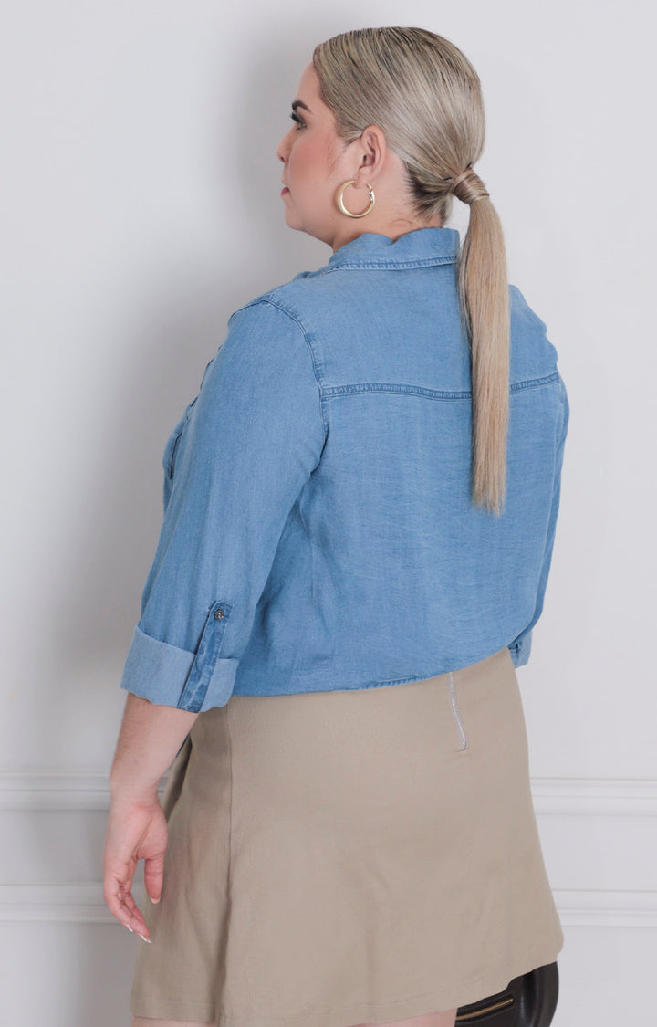 Blusa de mezclilla - BLUSAS CURVY Boutiquemirel 