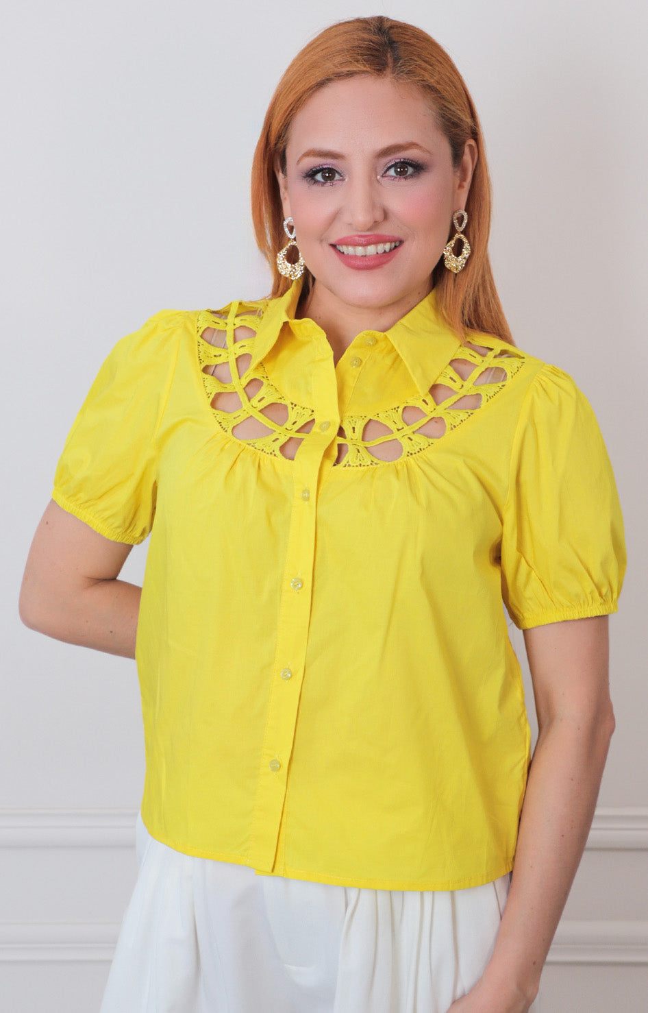 B*4-26*AVALILABLE*B10839W*AMARILLO - BLUSAS REGULAR Boutiquemirel 