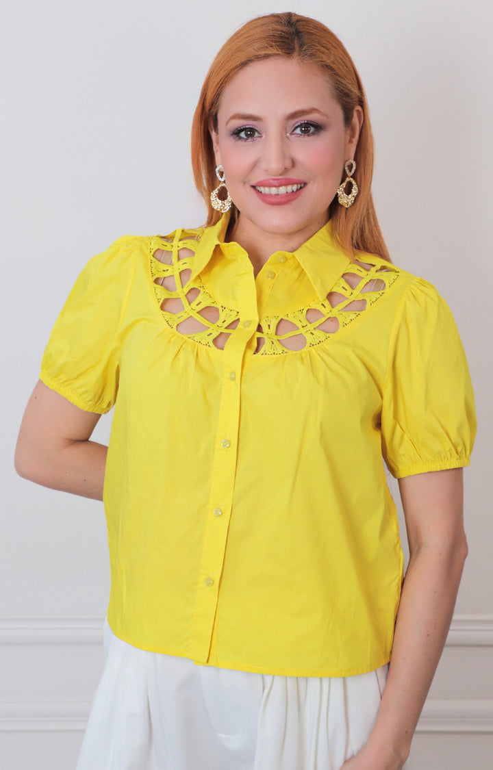 B*4-26*AVALILABLE*B10839W*AMARILLO - BLUSAS REGULAR Boutiquemirel 