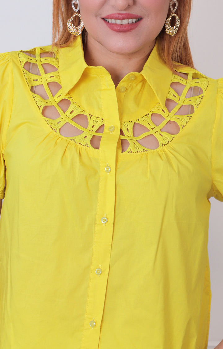 B*4-26*AVALILABLE*B10839W*AMARILLO - BLUSAS REGULAR Boutiquemirel 