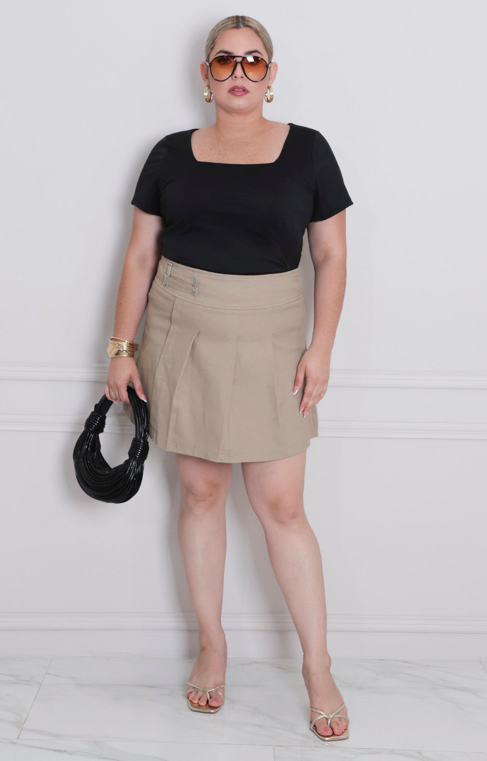 Blusa lisa con mangas - BLUSAS CURVY Boutiquemirel 