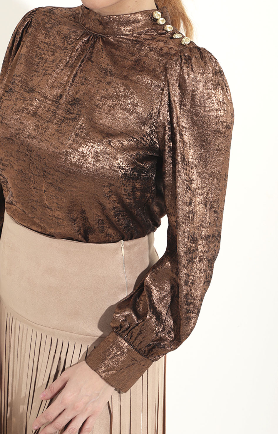 Blusa cafe manga larga - BLUSA Boutiquemirel 