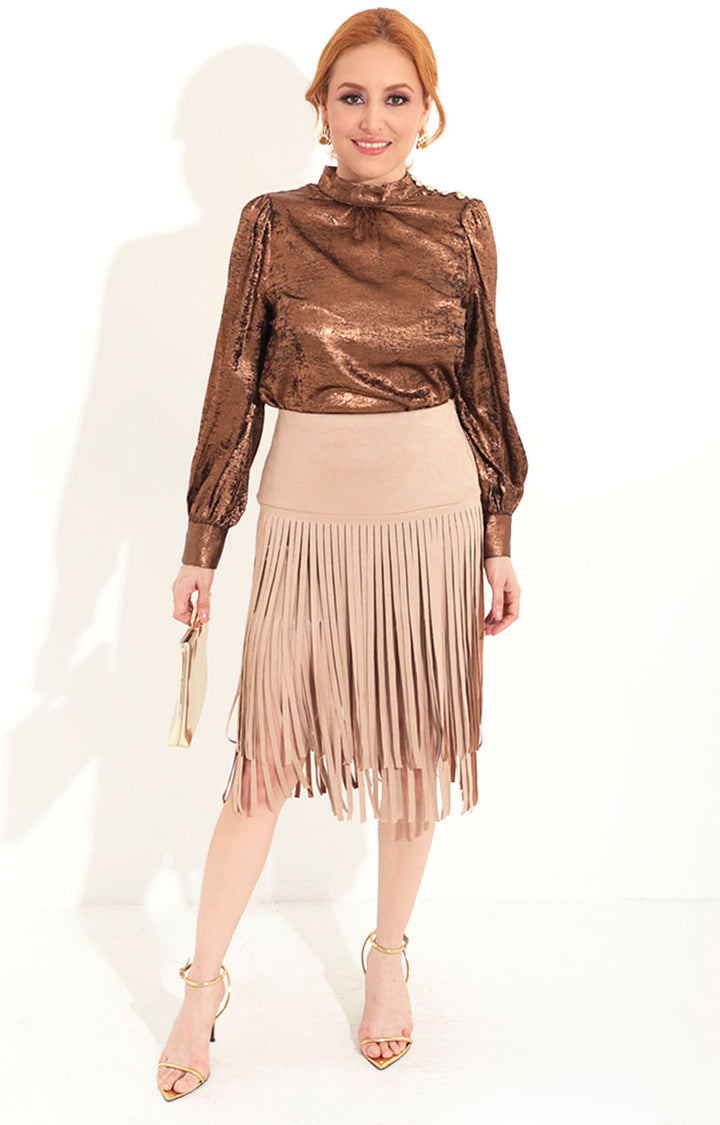 Blusa cafe manga larga - BLUSA Boutiquemirel 