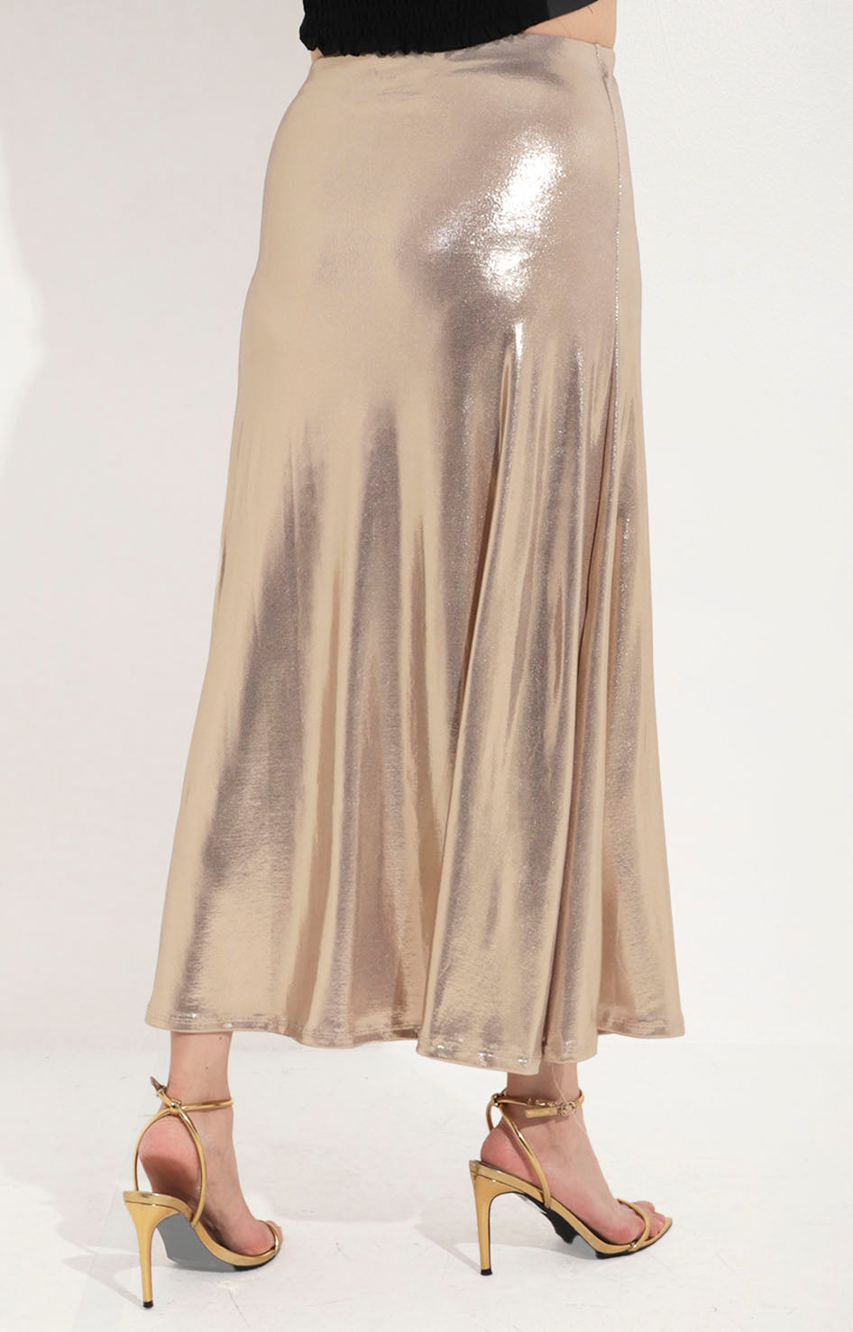 Falda dorada midi - FALDA Boutiquemirel 