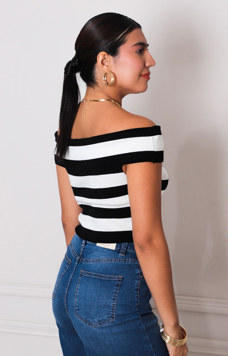 Blusa de rayas strapless - BLUSAS REGULAR Boutiquemirel 