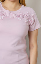 Blusa con bordado floral