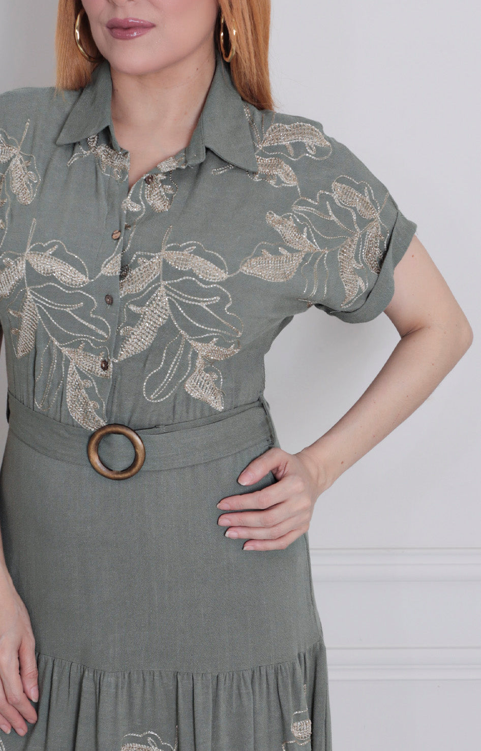 Vestido estampado con cinturòn - VESTIDO LARGO REGULAR Boutiquemirel 