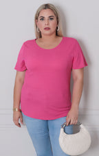 Blusa lisa con textura - BLUSAS CURVY Boutiquemirel 