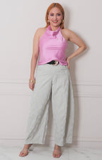 Pantalòn beige con cinturòn - PANTALON REGULAR Boutiquemirel 