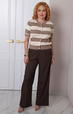Cardigan de rayas con botones