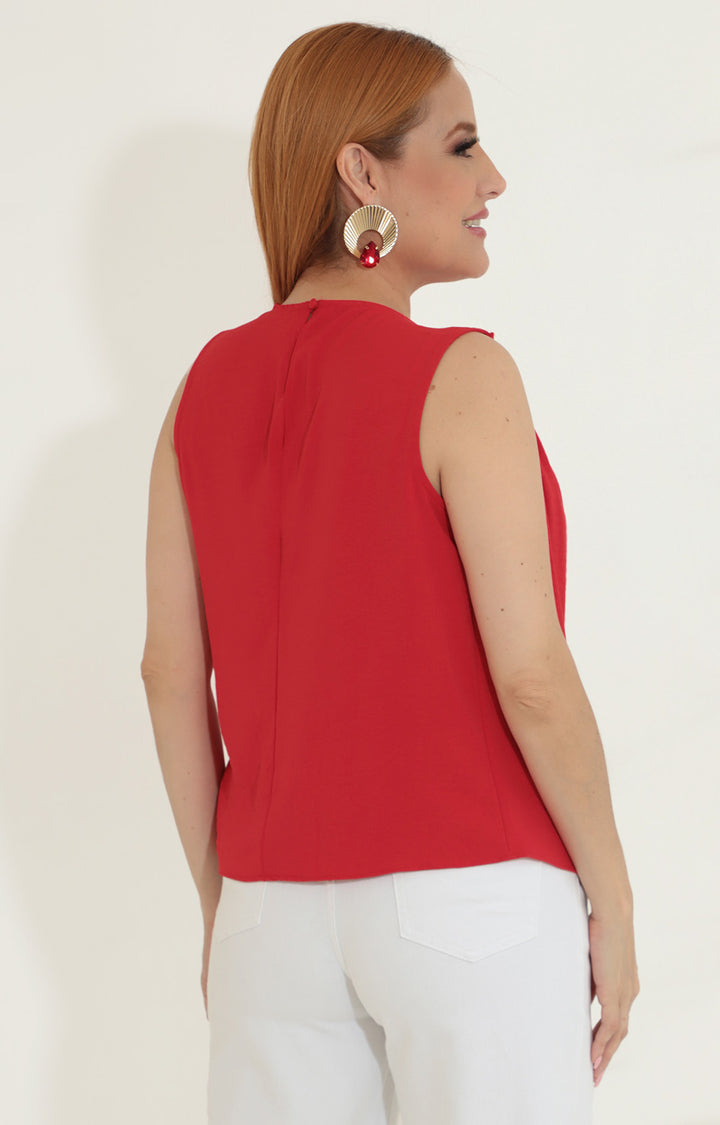 Blusa roja con hebilla - BLUSA Boutiquemirel 