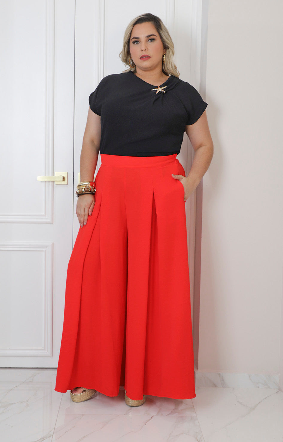 Pantalón corte amplio
