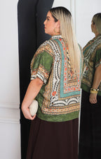 Blusa camisera verde boho