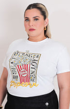 Blusa estampada con brillos