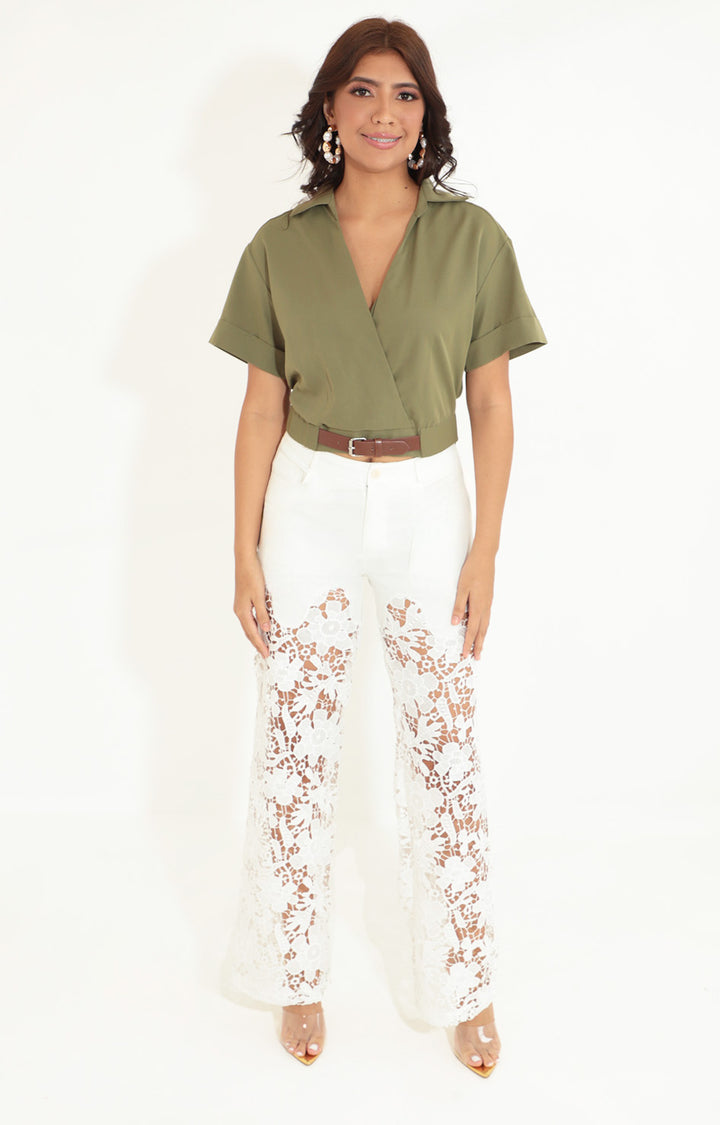 Blusa verde olivo - BLUSA Boutiquemirel 