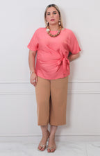 Blusa lisa con lazo - BLUSAS CURVY Boutiquemirel 