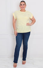 Blusa floral con aplicaciones - BLUSAS CURVY Boutiquemirel 