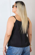 Blusa básica satinada