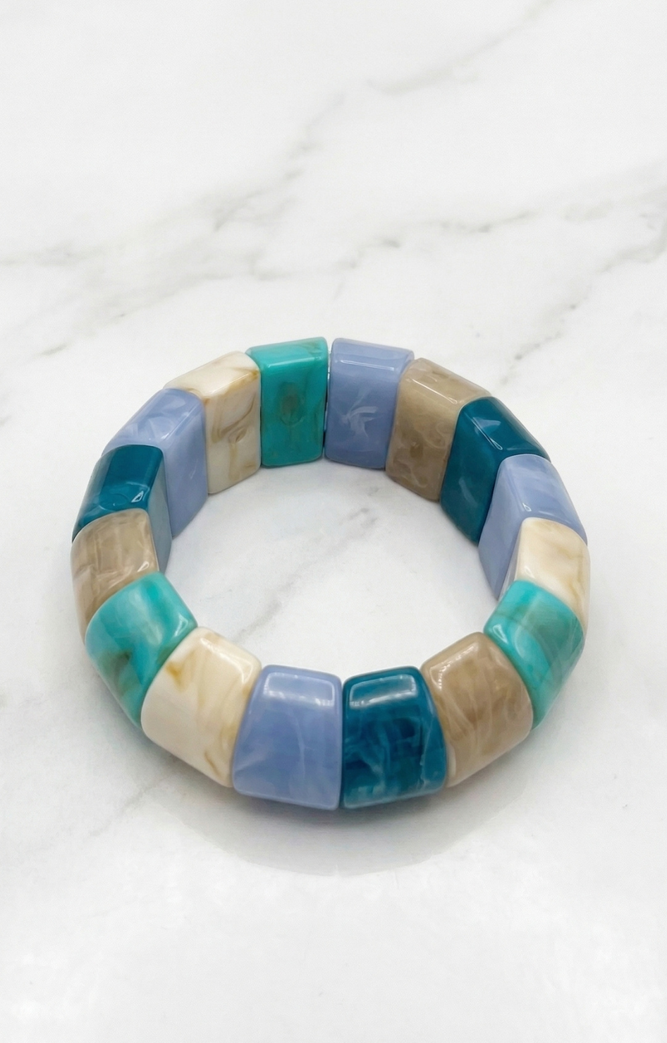 Pulsera Geométrica Azul y Verde - PULSERAS Boutiquemirel 