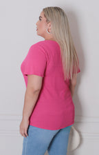 Blusa lisa con textura - BLUSAS CURVY Boutiquemirel 