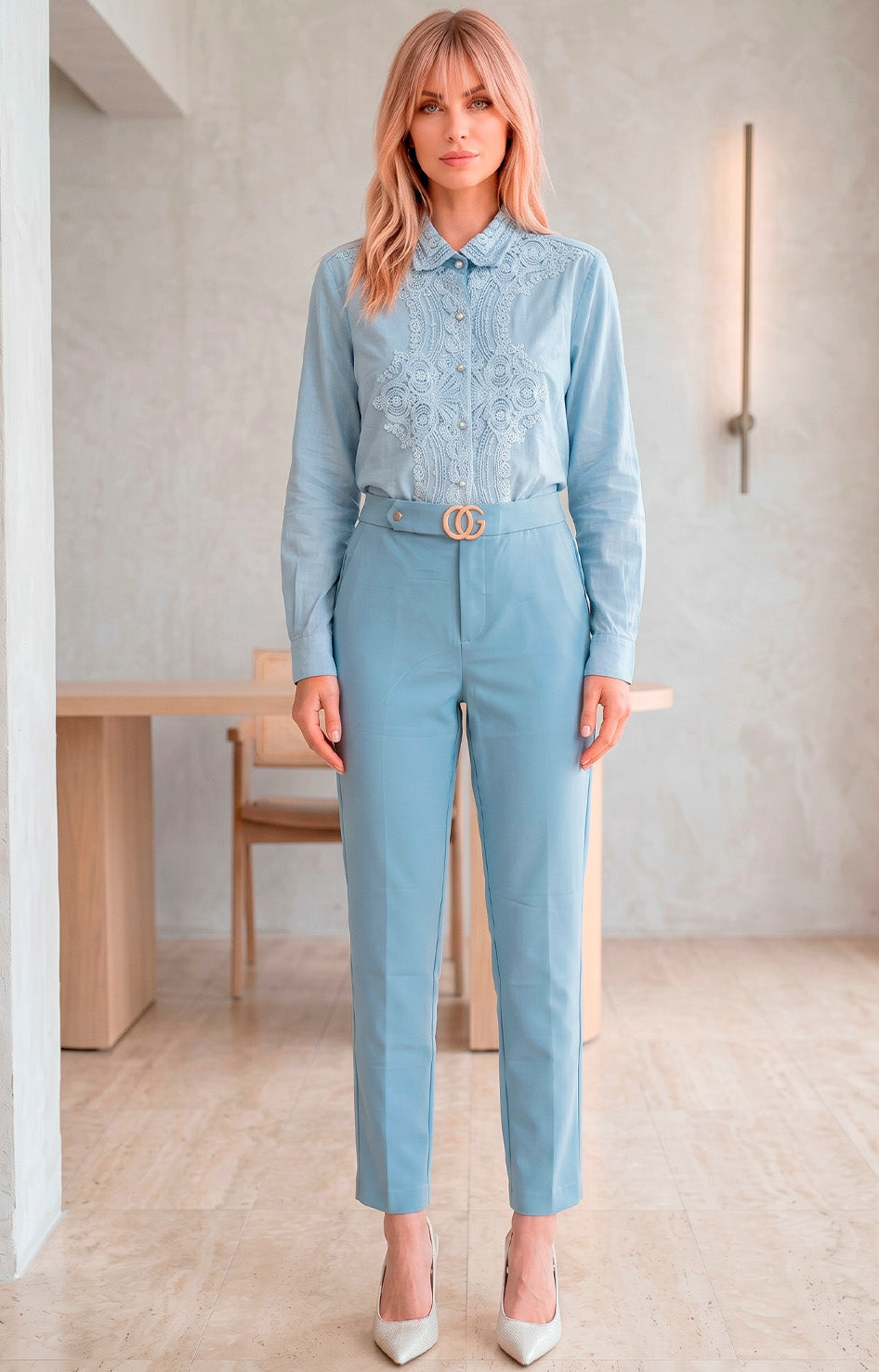 Blusa con encaje